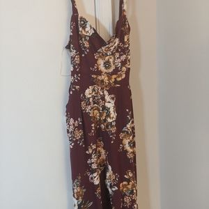 NTW Red Floral Jumpsuit Forever 21 Plus 2XL